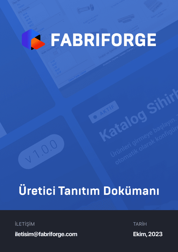 Üretici Tanıtım Dokümanı E-kitap kapağı